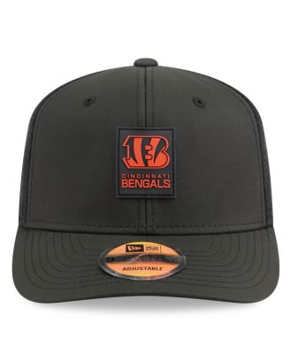 Men's Black Cincinnati Bengals 2025 Sideline 9SEVENTY Trucker Adjustable Hat