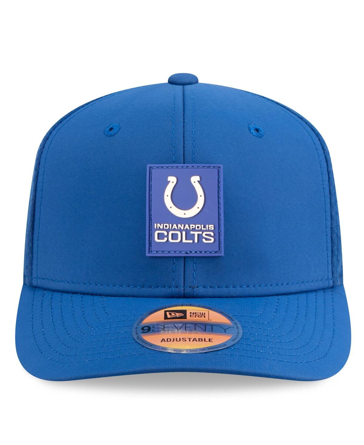 New Era Men's Royal Indianapolis Colts 2025 Sideline 9seventy Trucker Adjustable Hat In Blue