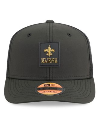Men's Black New Orleans Saints 2025 Sideline 9SEVENTY Trucker Adjustable Hat