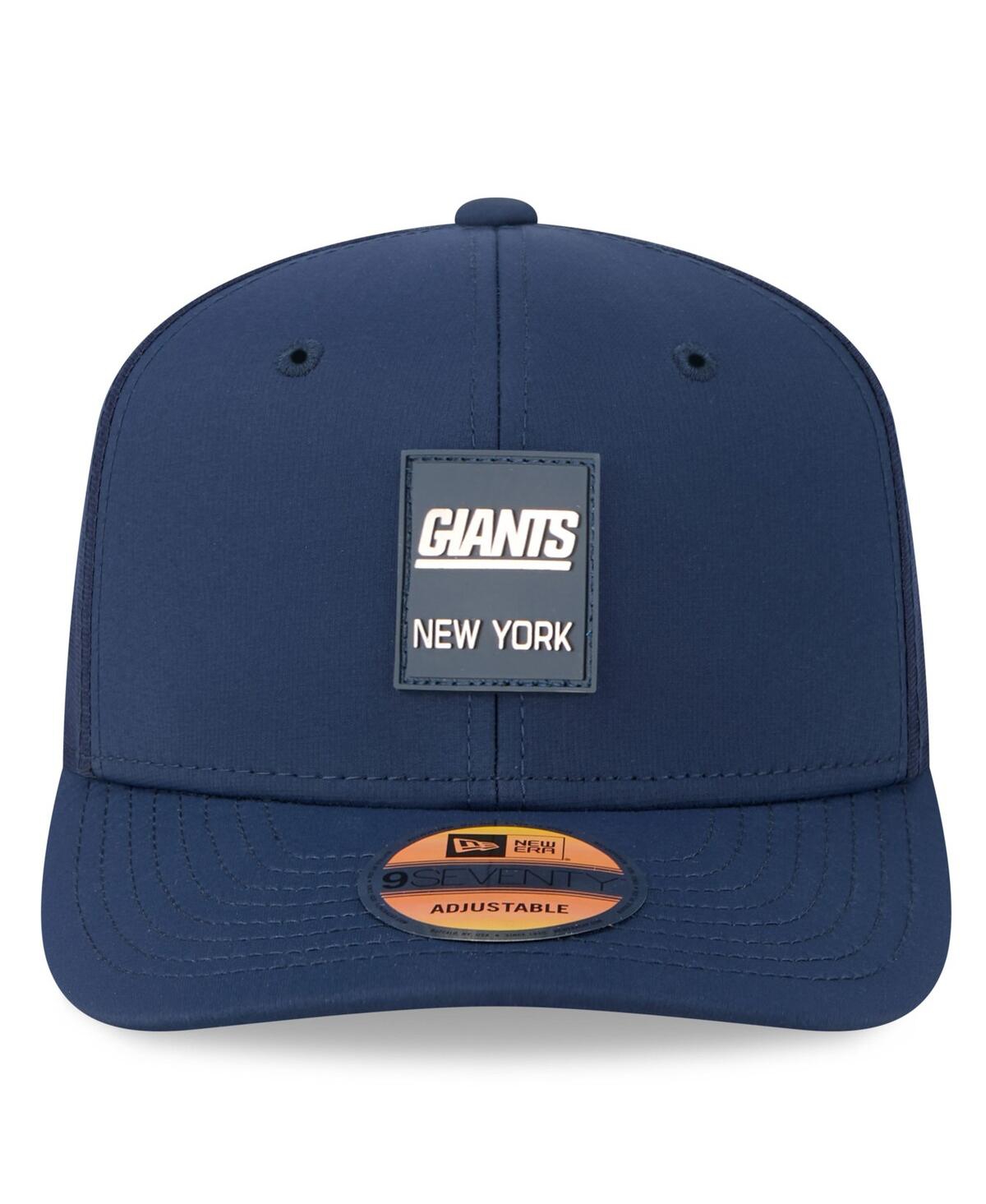 New Era Men's Navy New York Giants 2025 Sideline Throwback 9seventy Trucker Adjustable Hat In Blue