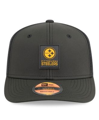 Men's Black Pittsburgh Steelers 2025 Sideline 9SEVENTY Trucker Adjustable Hat
