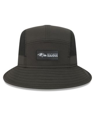 Men's Black Baltimore Ravens 2025 Sideline Bucket Hat