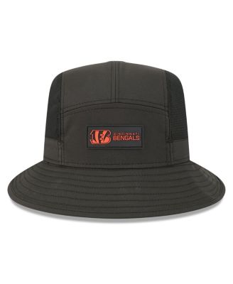 Men's Black Cincinnati Bengals 2025 Sideline Bucket Hat