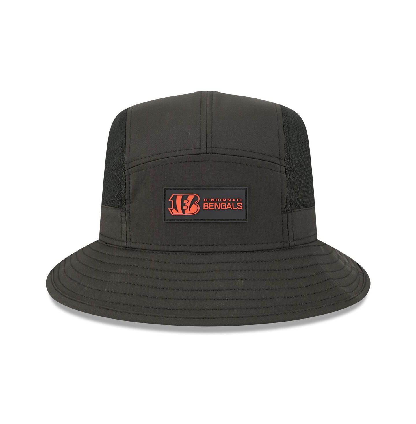 Мужская панама New Era Black Cincinnati Bengals 2025 Sideline Bucket Hat — фото 5