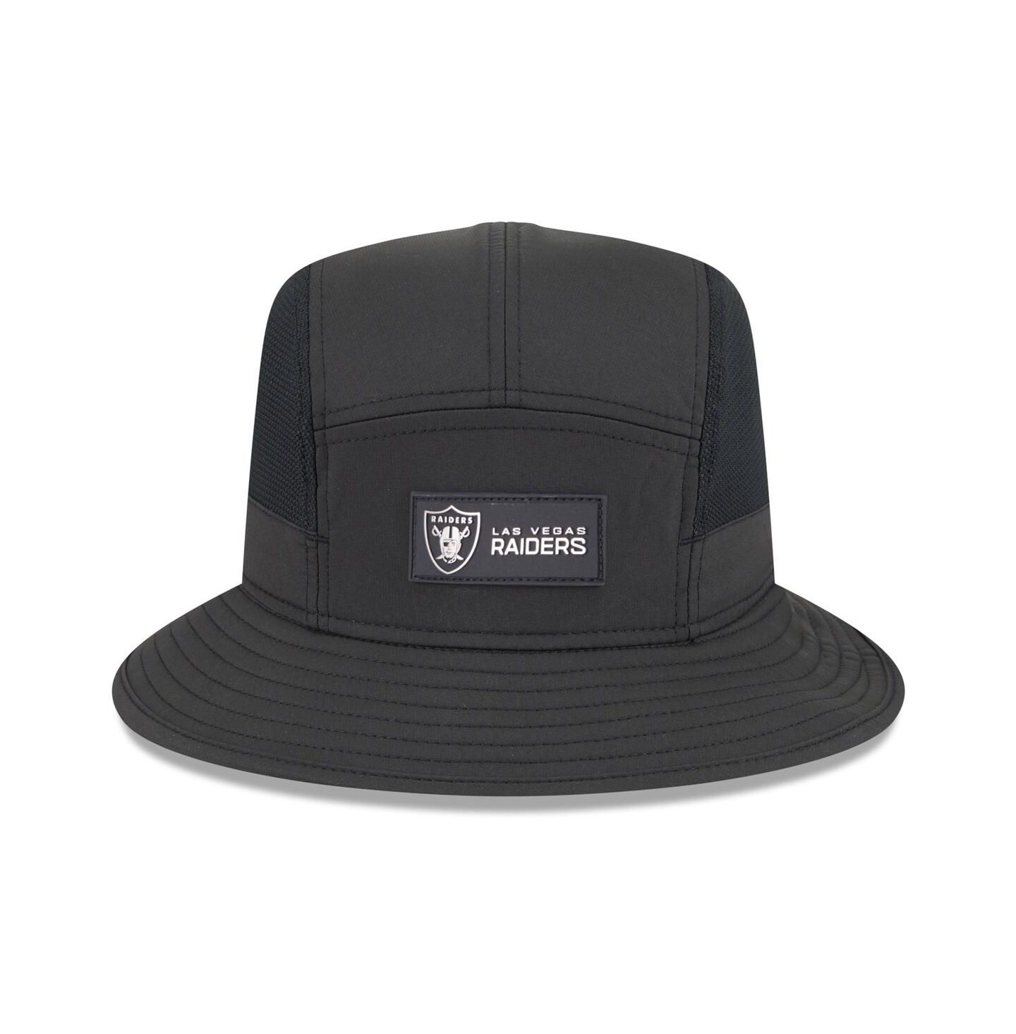 Мужская панама New Era Black Las Vegas Raiders 2025 Sideline Bucket Hat — фото 5