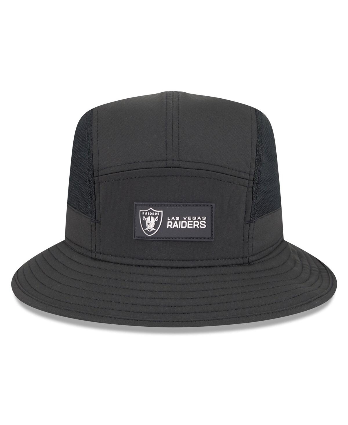 New Era Men's Black Las Vegas Raiders 2025 Sideline Bucket Hat In Black