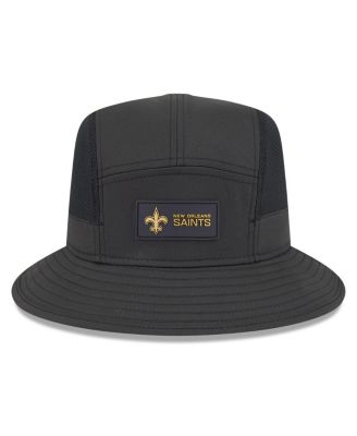 Men's Black New Orleans Saints 2025 Sideline Bucket Hat