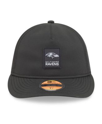 Men's Black Baltimore Ravens 2025 Sideline Retro Crown 59FIFTY Fitted Hat