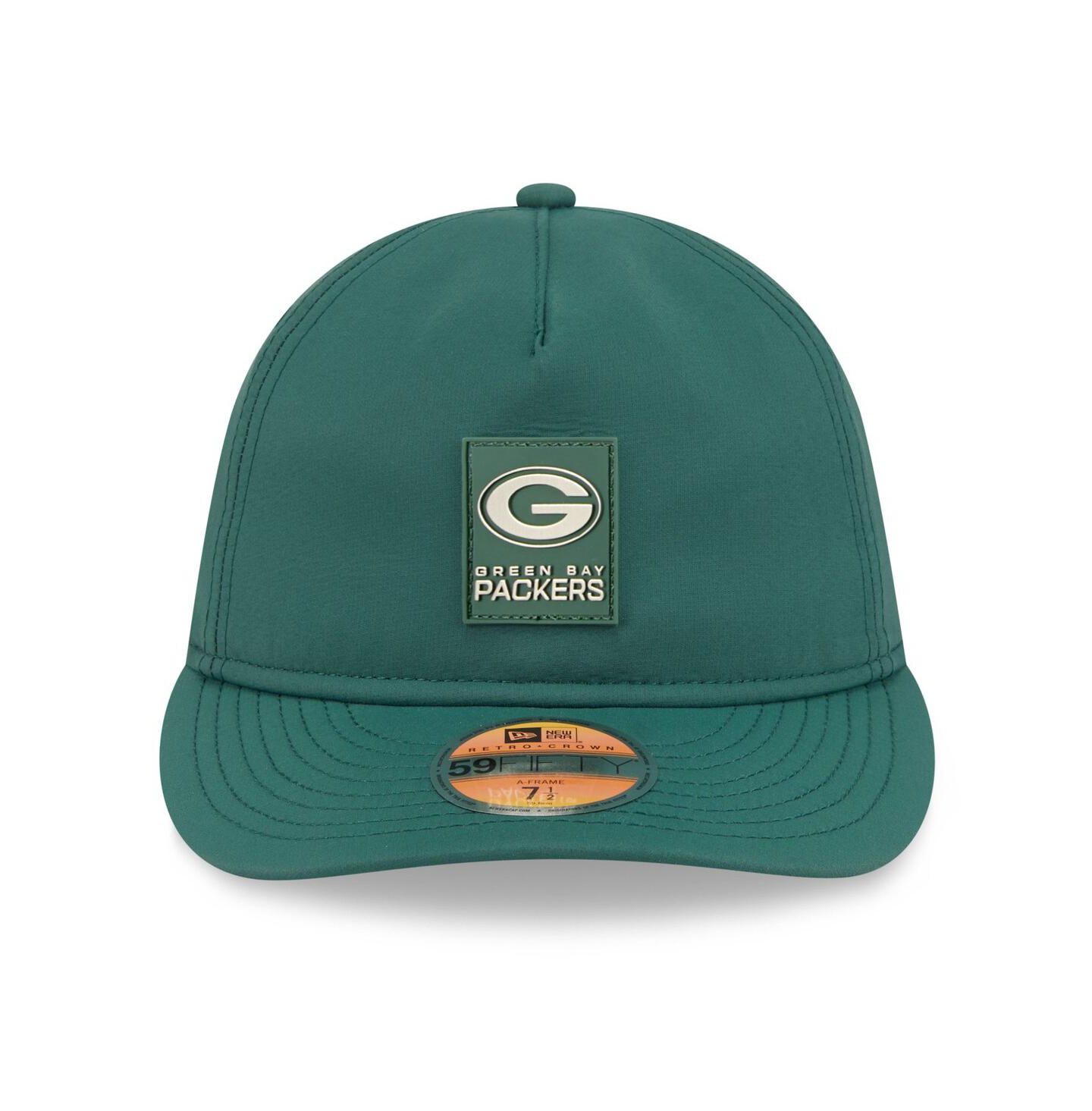 Мужская кепка New Era Green Green Bay Packers 2025 Sideline Retro Crown 59FIFTY Fitted Hat — фото 5