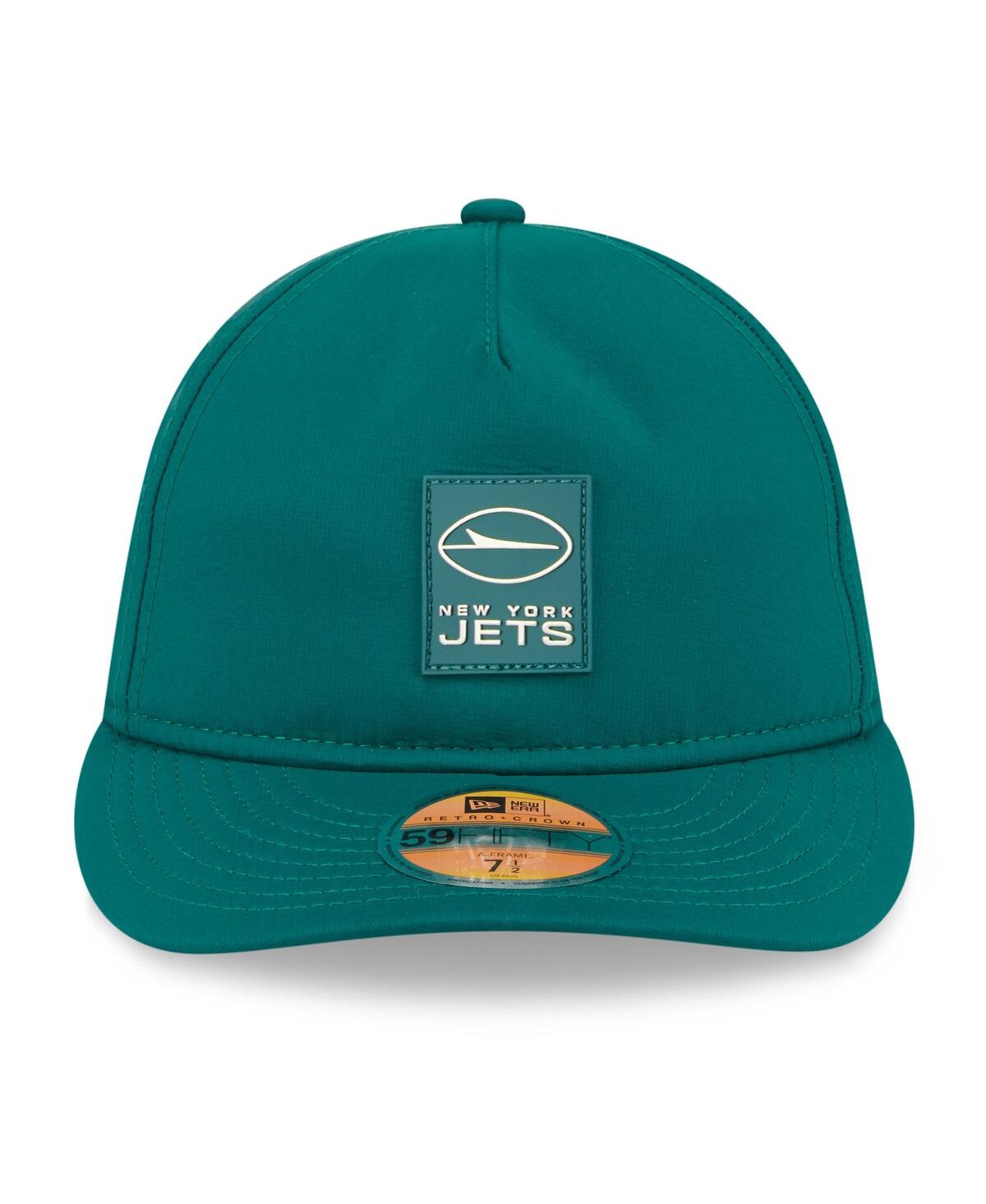New Era Men's Green New York Jets 2025 Sideline Retro Crown 59fifty Fitted Hat In Green