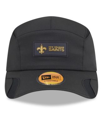 Men's Black New Orleans Saints 2025 Sideline Runner Adjustable Hat