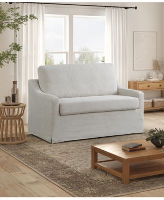 53.5" Polyester Hampstead Convertible Twin Sleeper Loveseat