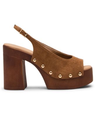 Women's Xanadu Wooden Platform Slingback Pumps