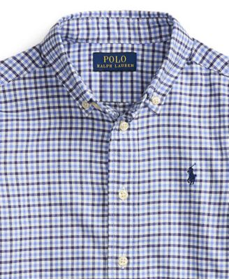 Toddler and Little Boys Striped Cotton Poplin Shirt