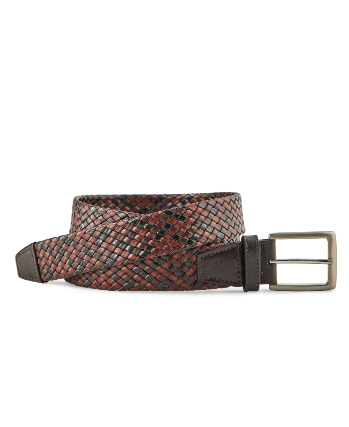 Johnston & Murphy Men's Leather Woven Belt In Multi