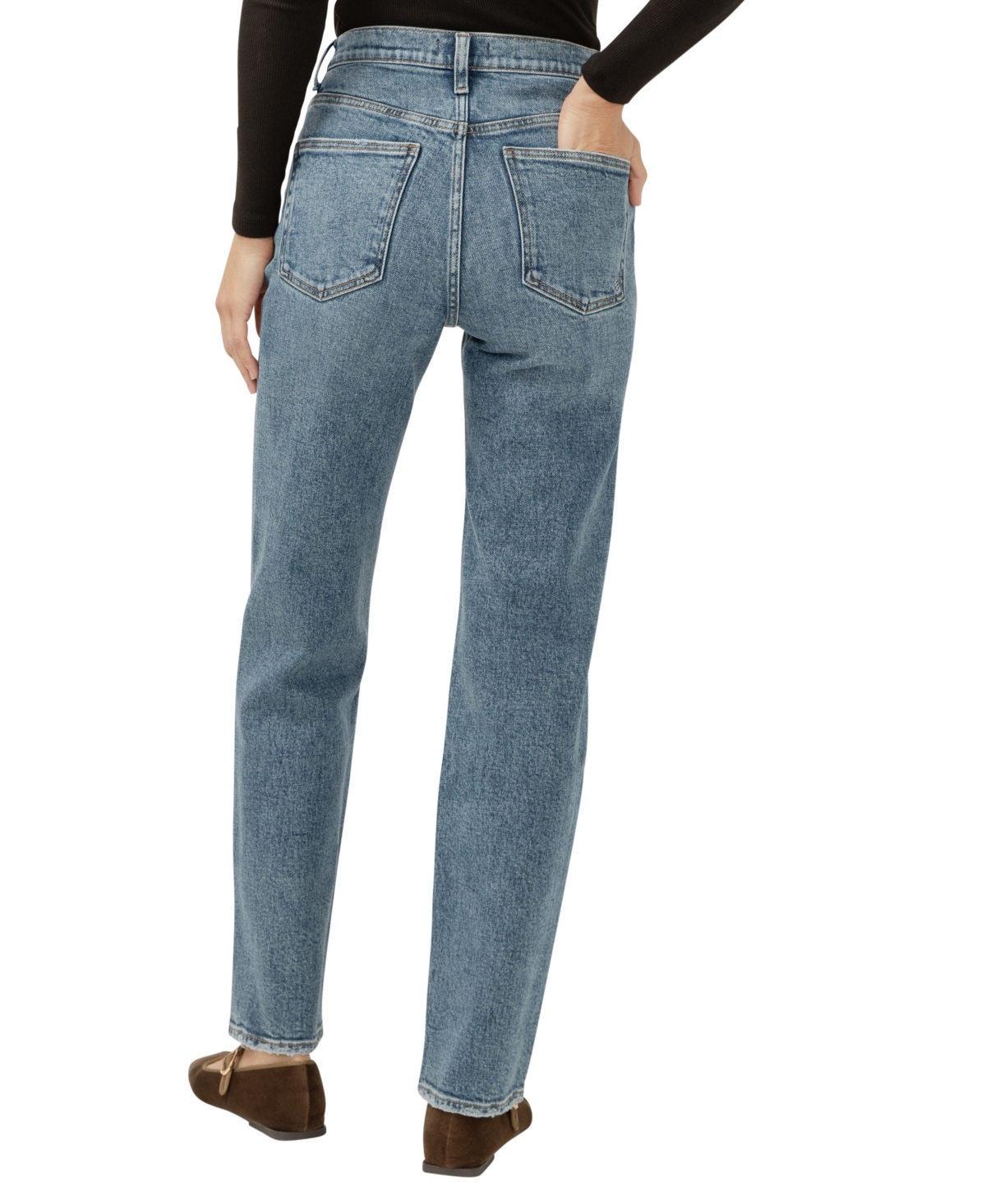 Silver Jeans Co. Women's Highly Desirable High Rise Straight Leg Jeans In Blue