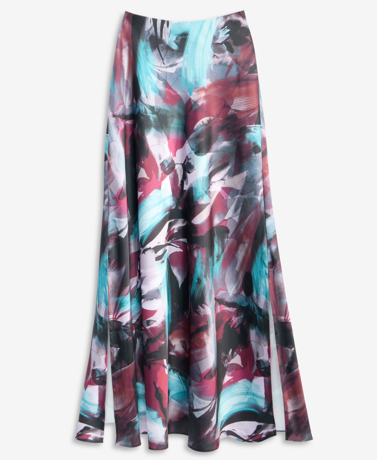 Inc International Concepts Women's Printed Satin Slip Skirt, Macy's Exclusive In Multi