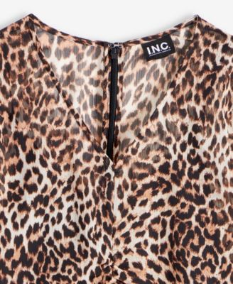 Women's Animal-Print Handkerchief-Hem Midi Dress, Macy's Exclusive