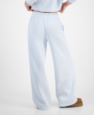 Juniors' Sequin Heart Wide-Leg Sweatpants