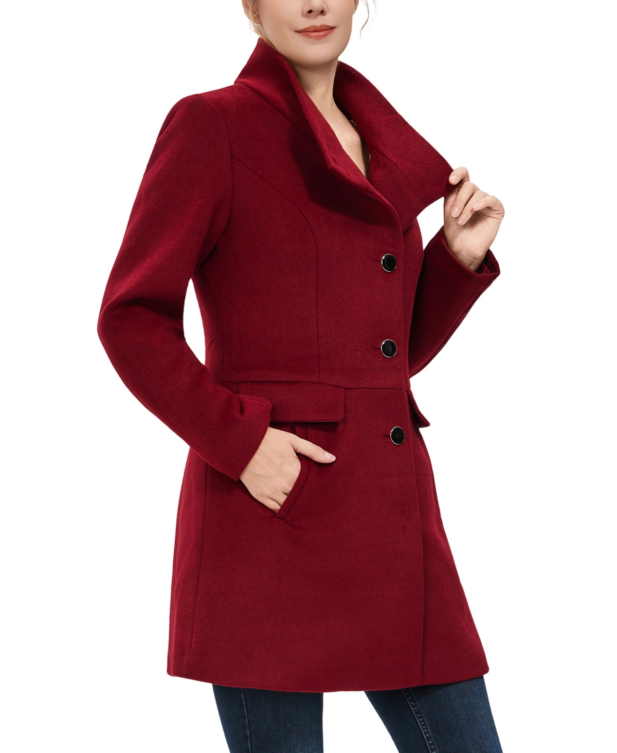 kimi + kai Women's Olivia Wool Blend Walking Coat