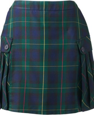 Women's Above the Knee Plaid Side Pleat Skort