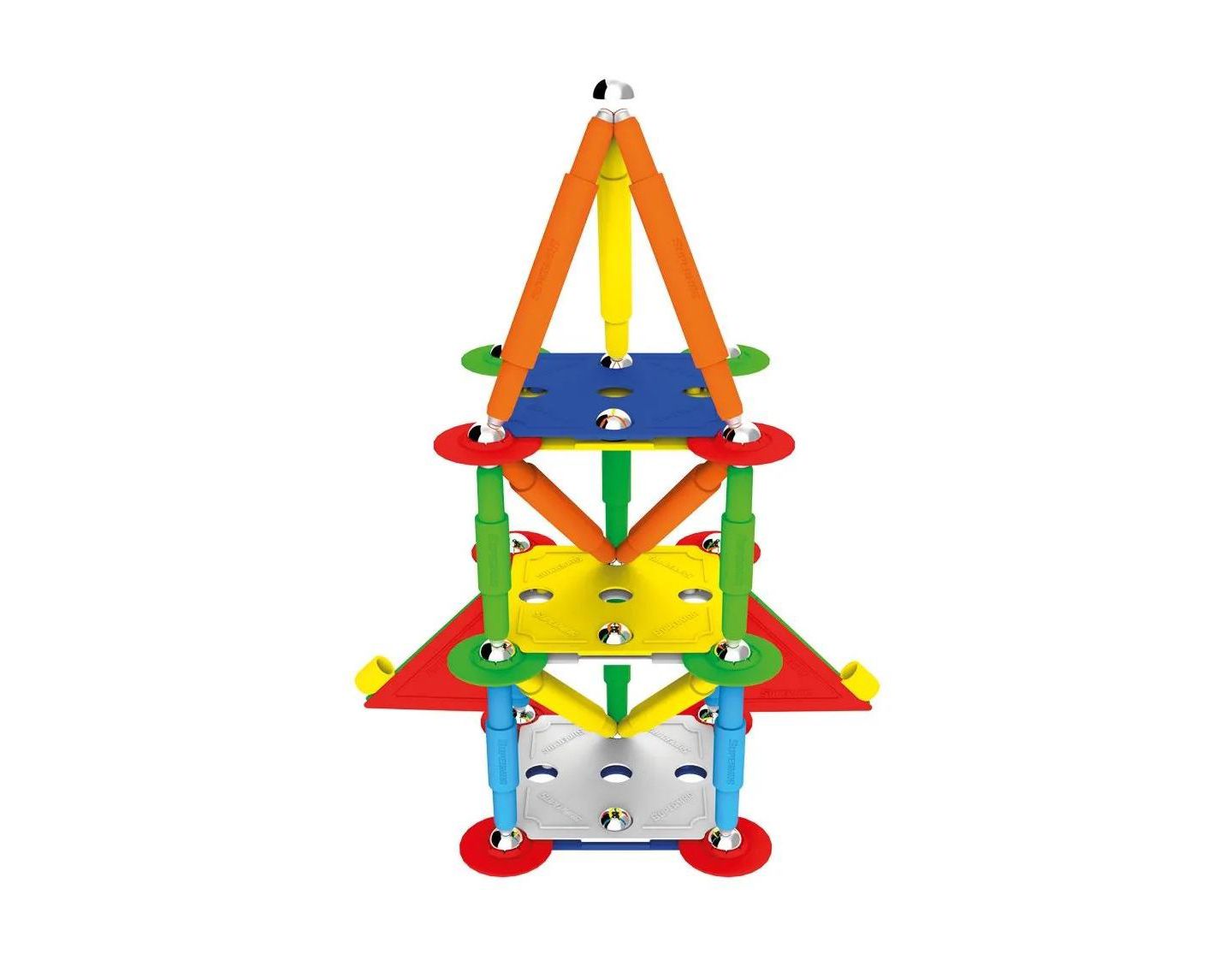 Детский конструктор Tinamiri SuperMag SuperMag 60-Piece Magnetic Building Set, Ages 5+ — фото 6