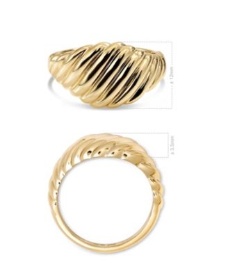 Rope Ring in Gold Plated Sterling Silver