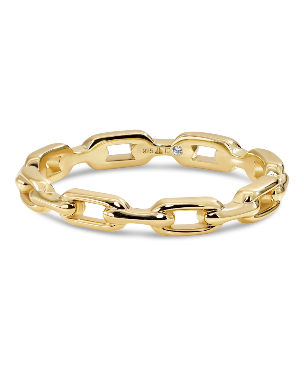 Devata Cable Link Ring in Gold Plated Sterling Silver