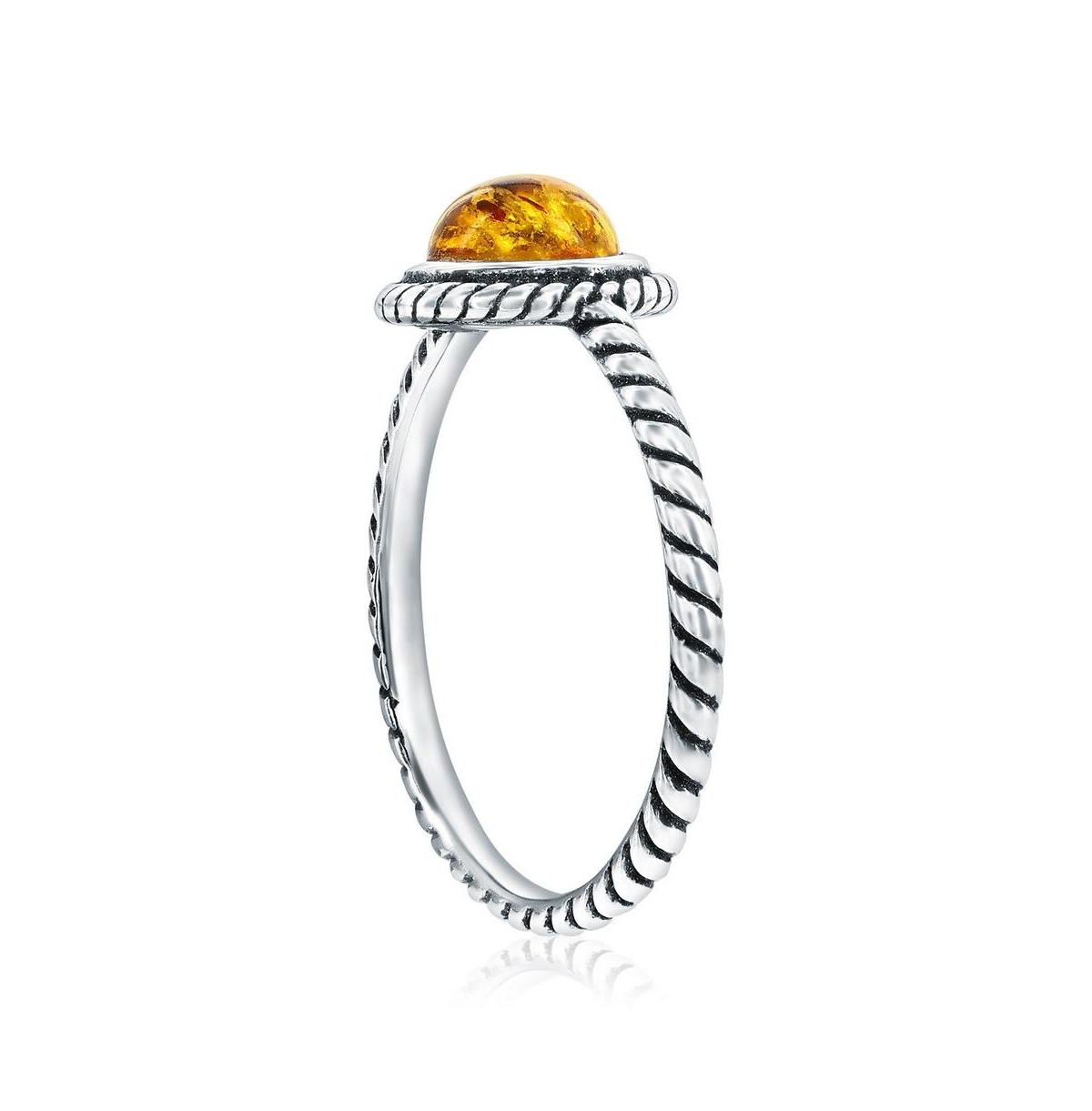 Caribbean Treasures Sterling Silver, Round Amber