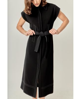 Women's Fall Printed Midi Dress