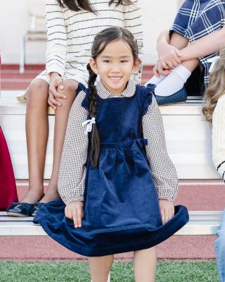 Big Girls Organic Corduroy Flutter Sleeve Jumper Dress