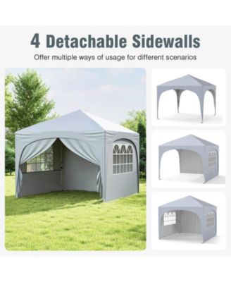 10 X 10 FT Pop up Canopy Tent Outdoor Easy Setup Sunshade with Wheeled Bag