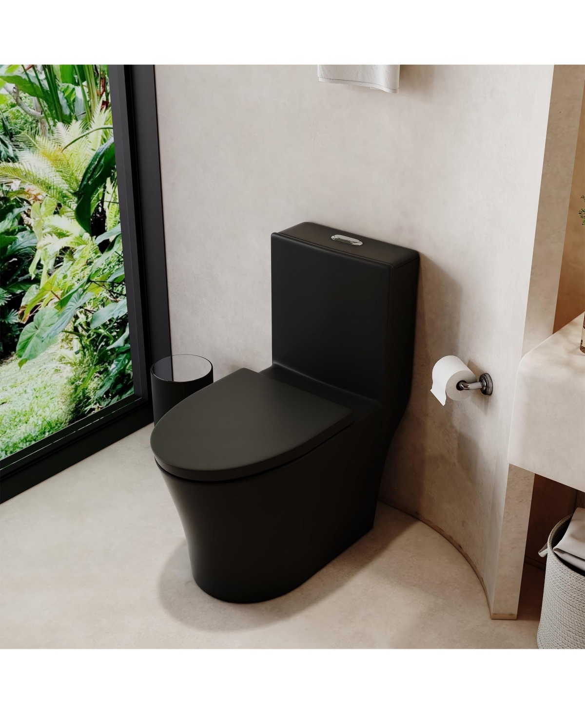 Casainc Dual Flush 1.1/1.6 Gpf Elongated One-Piece Bathroom Fixture, Comfort Height, Water-Saving Design, Map 1000g