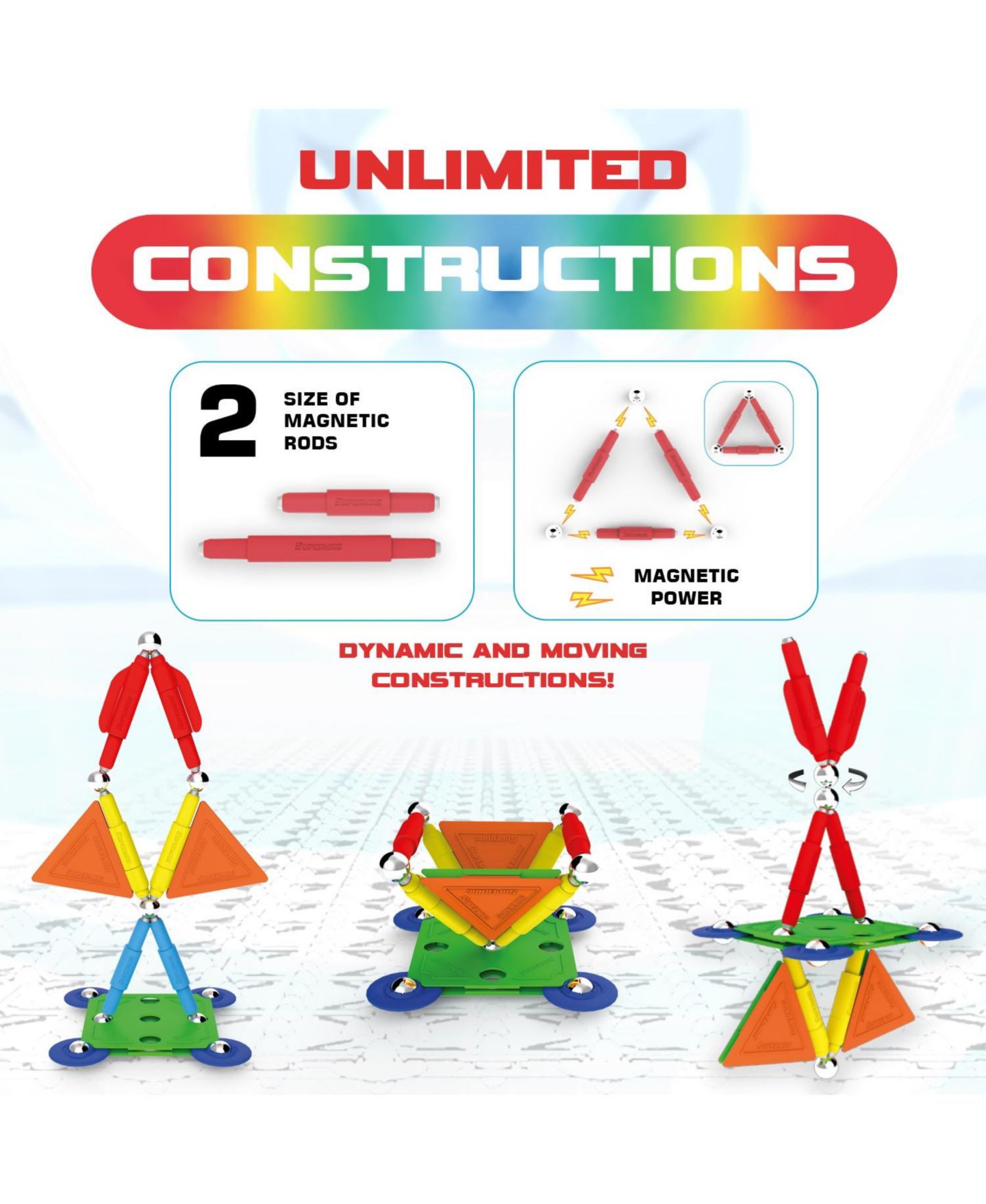 Детский конструктор Tinamiri SuperMag Multicolor 30, цвет: Open Miscellaneous — фото 6