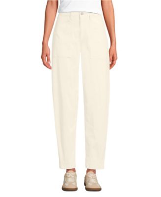 Women's Chino High Rise Barrel Leg Utility Ankle Pants