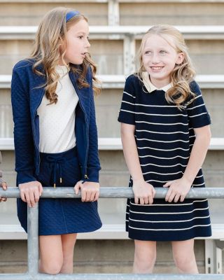 Little and Big Girls' Quilted Zip-Up Bomber Jacket