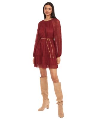 Women's Long Sleeve Mini Dress