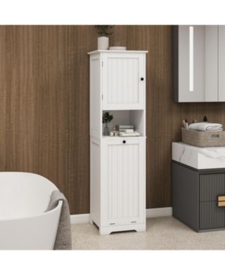 Tilt-Out Laundry Cabinet with One Compartment and Single Door