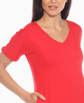 Women's V-Neck Knee-Length Dress