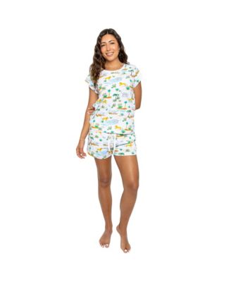 Women's Organic Cotton Jersey Two Piece Short Sleeve Pajama Set