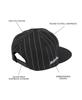 Men's Badtz-Maru Embroidered Character Face Black Striped Poly Wool Baseball Hat