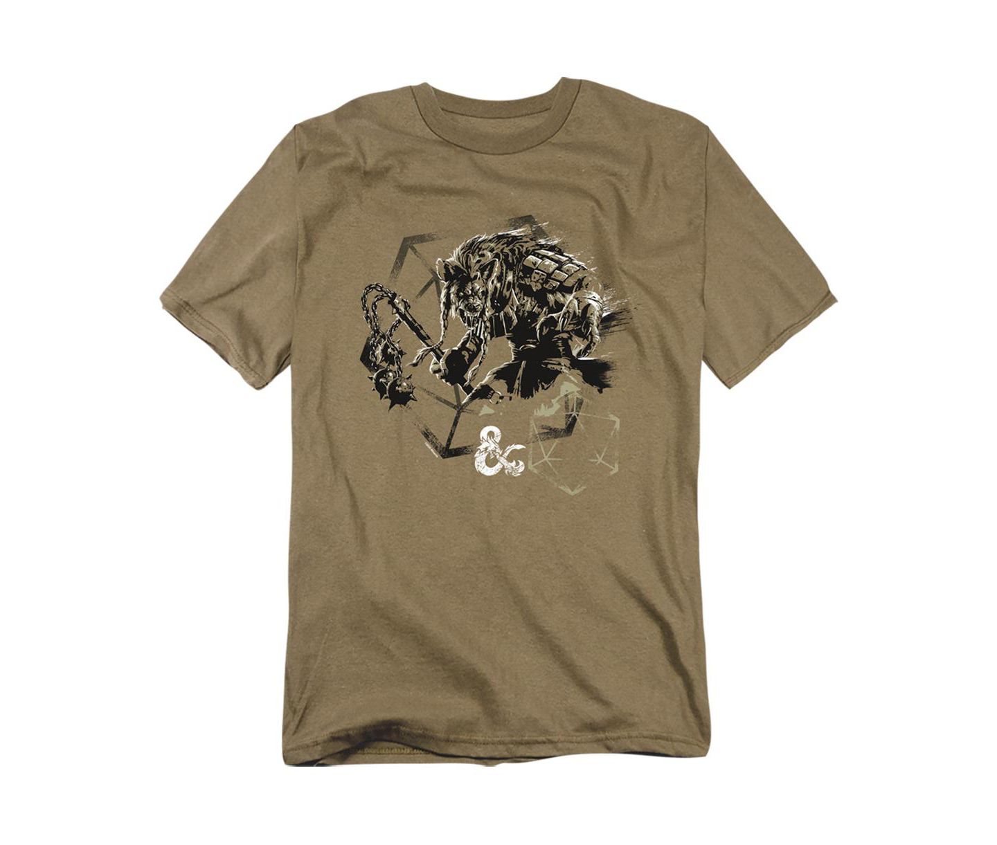 Мужская футболка Logovision Dungeons And Dragons Im On A Gnoll, цвет: Песочный зелёный — фото 1