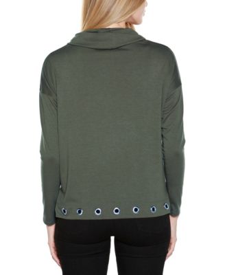 Women's Hacci Cowl Neck Knit Top