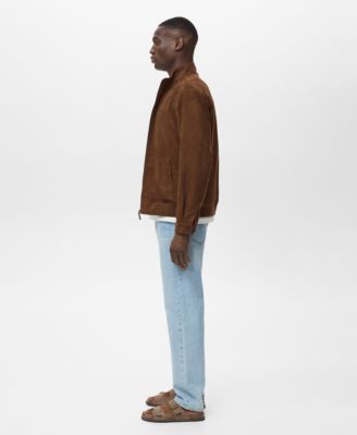 Men's Suede Leather-Effect Jacket