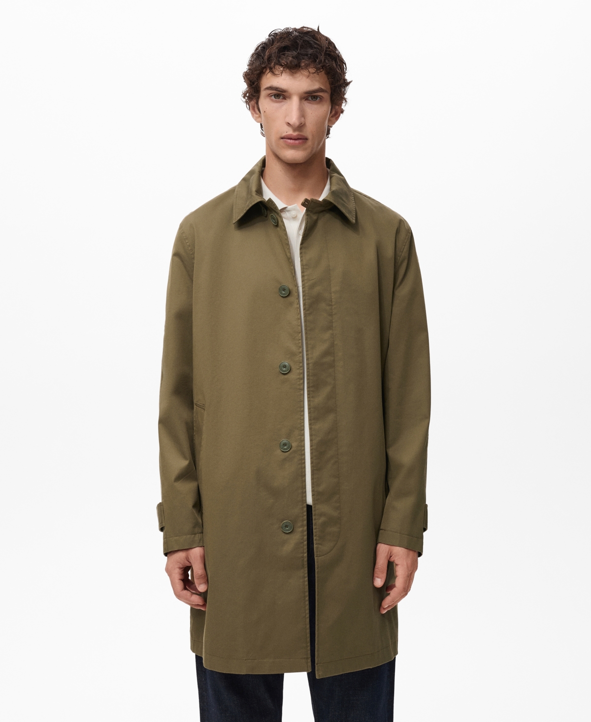 Mango Men's Classic Water-repellent Trench Coat In Brown