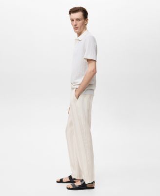Men's Linen Elastic Waistband Pants