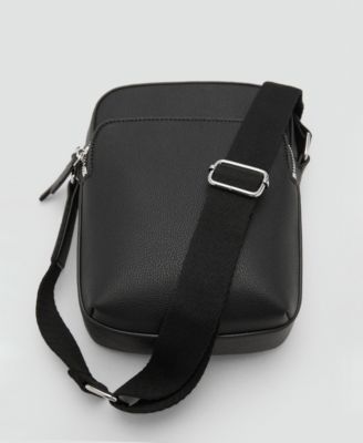 Men's Patent Leather-Effect Shoulder Bag
