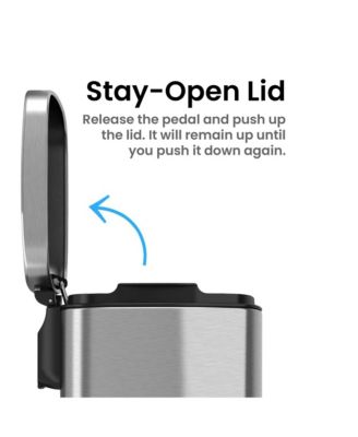 SoftStep Stainless Steel Trash Can with Odor Filter