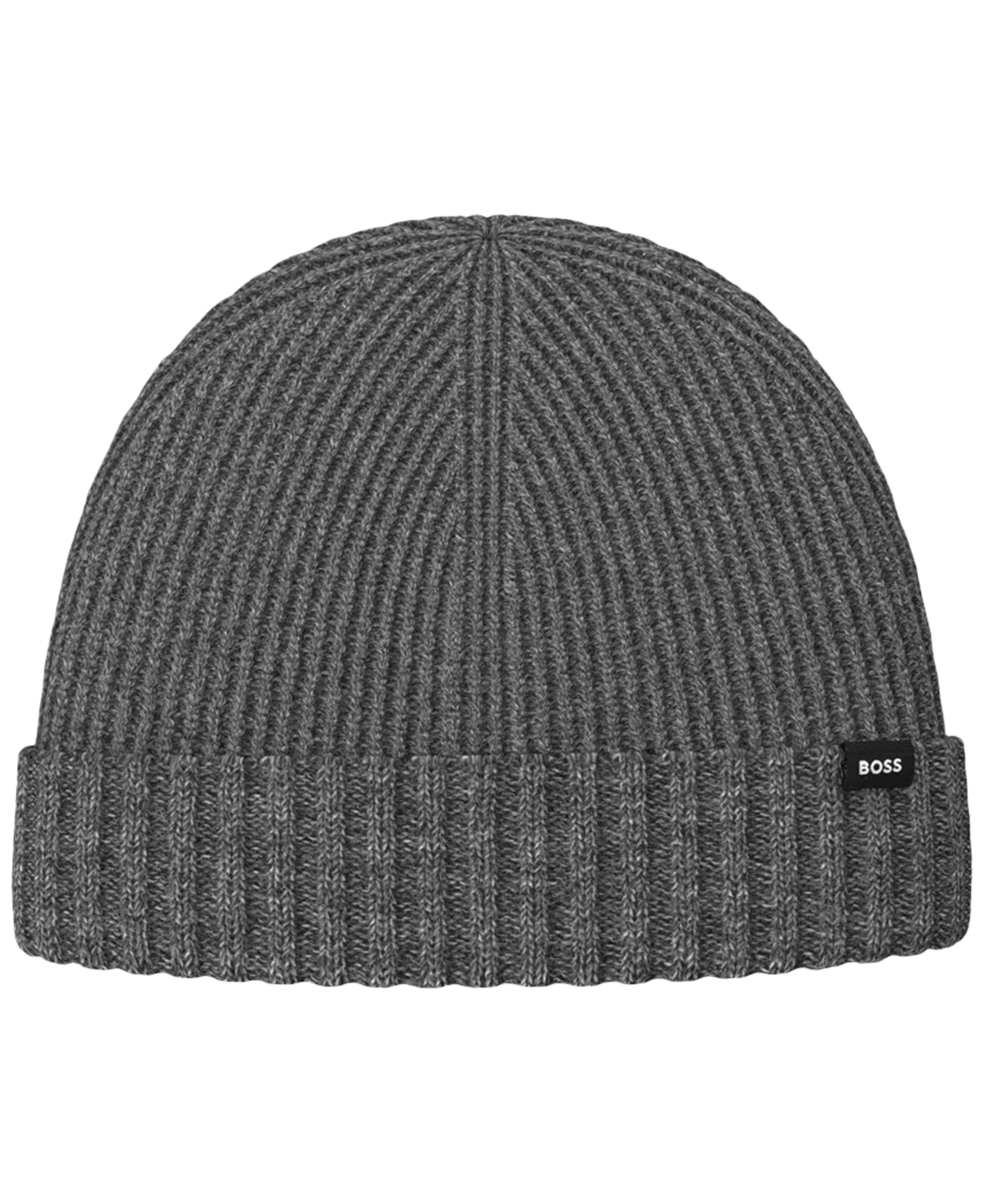 Hugo Boss Men's Ribbed Hat In Gray