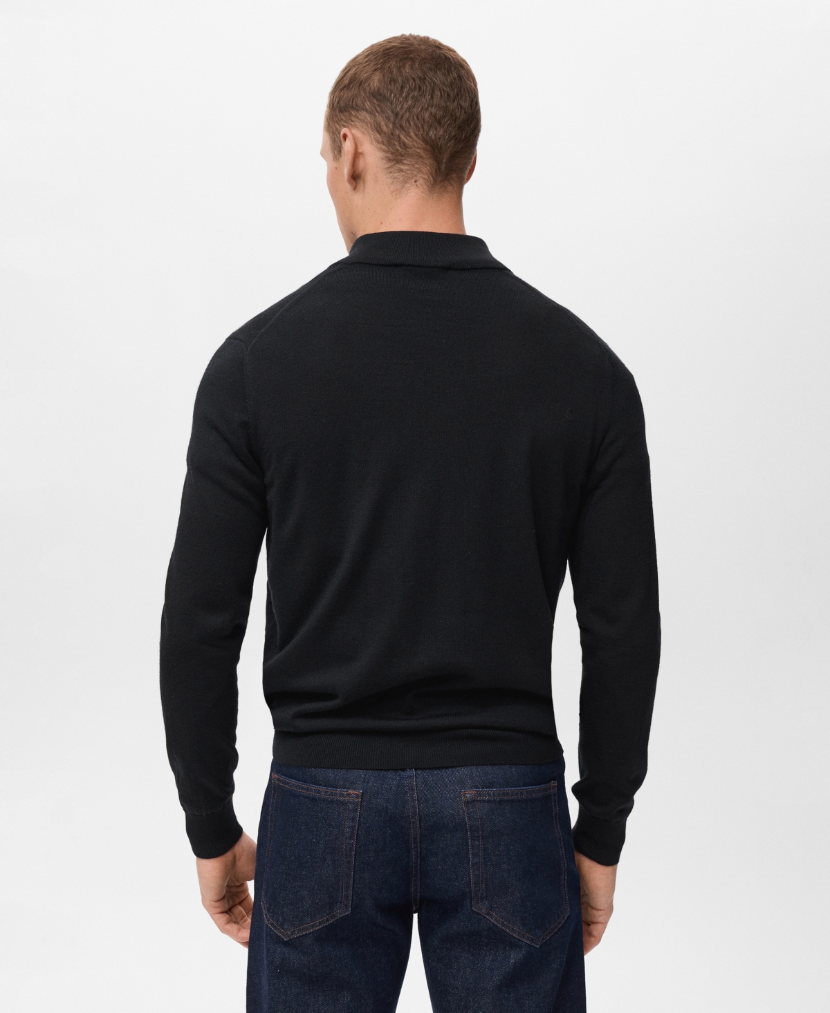Mango Men's Perkins Neck Wool Sweater